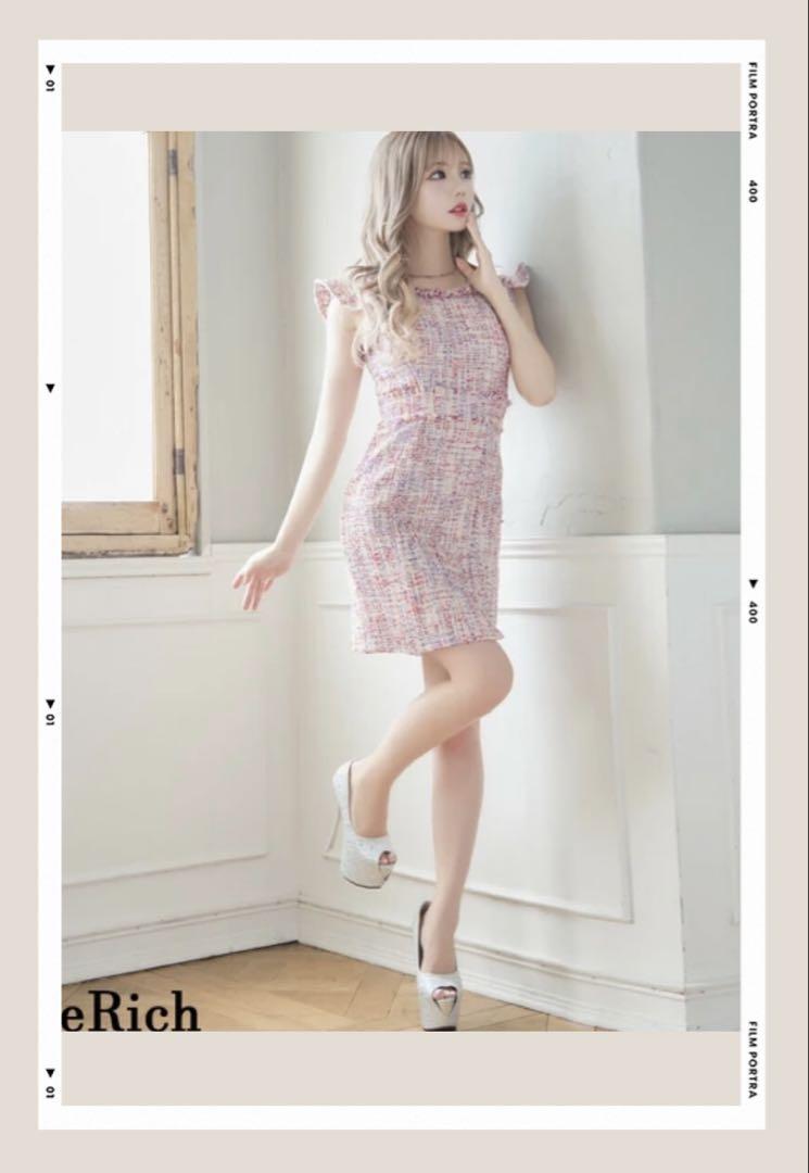 新品 Love Rich キャバドレス ミニドレス セットアップ フリル 新品 Love Rich キャバドレス ミニドレス セットアップ フリル
