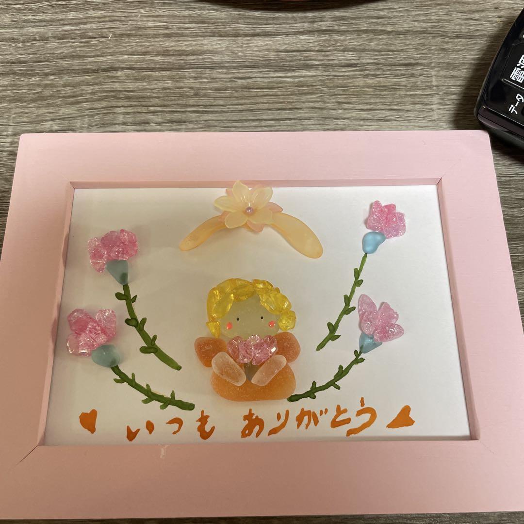 シーグラスアート 母の日 ありがとう （ありがとうを込めて