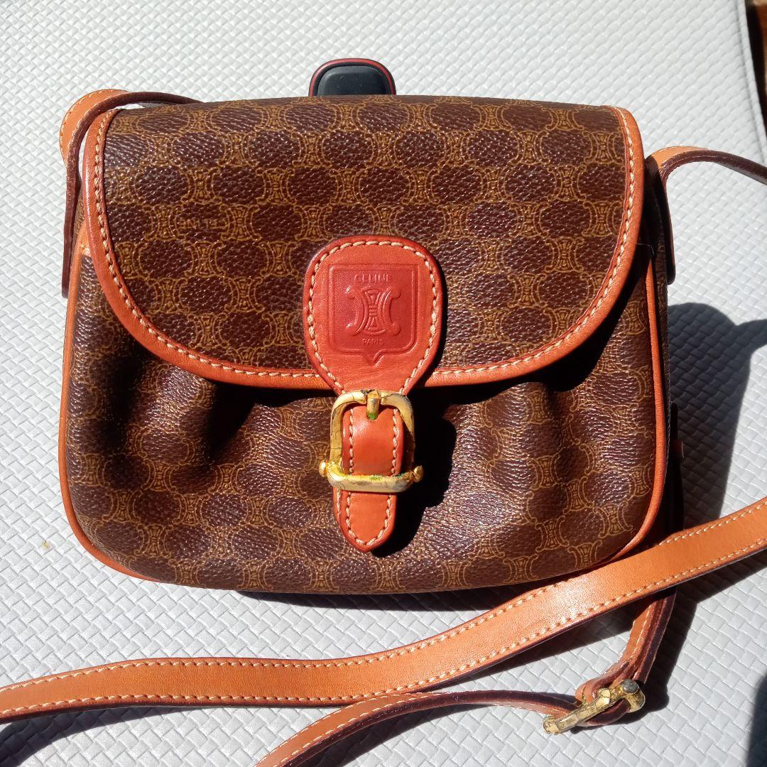 CELINE ブラウンミニショルダーバッグ