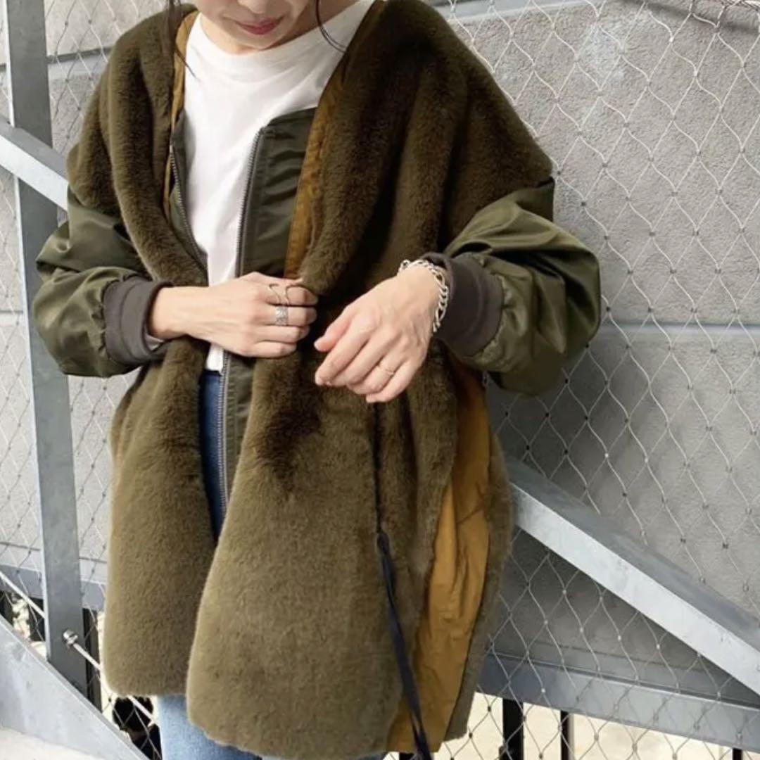 etsinta エシンタ ファー切替ジャケット