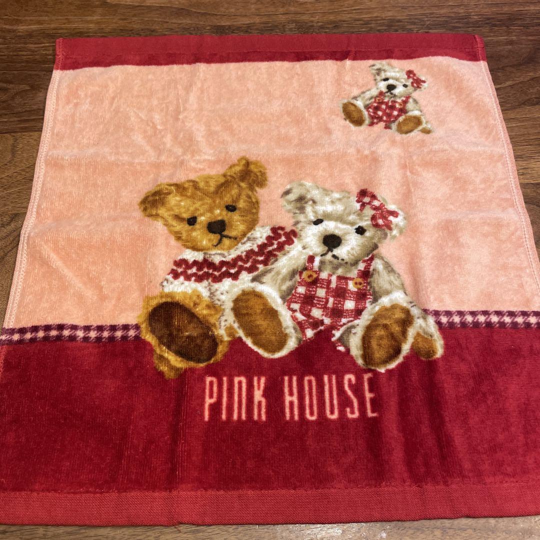 PINK HOUSE ピンクハウス ギンガムうさぎ ウォッシュタオル 2枚