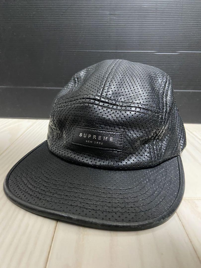 Supreme leather cap ブラック 本革 アメリカ製