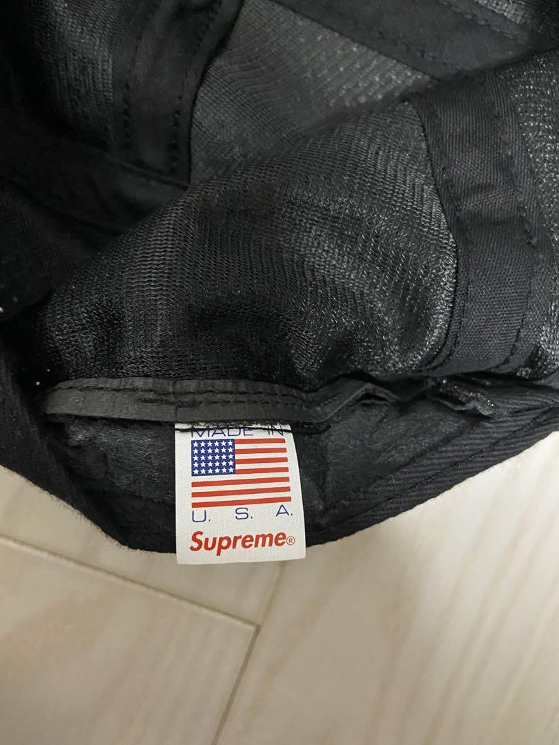 Supreme leather cap ブラック 本革 アメリカ製