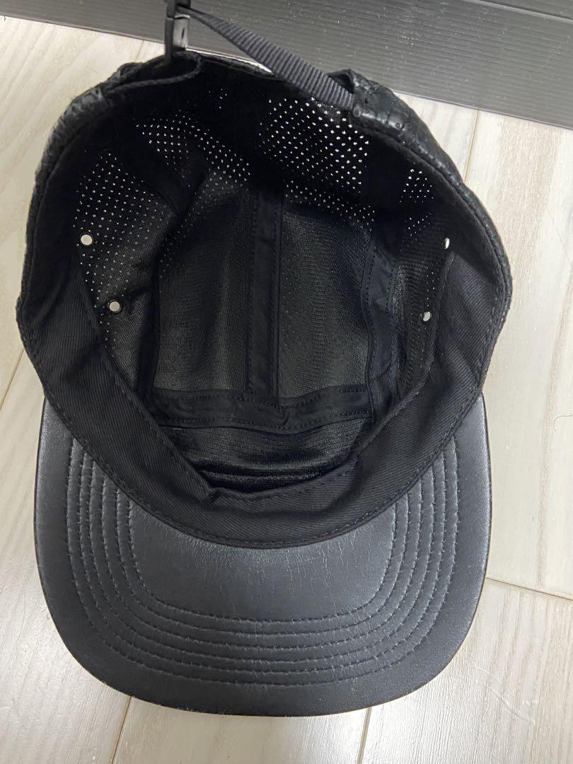 Supreme leather cap ブラック 本革 アメリカ製