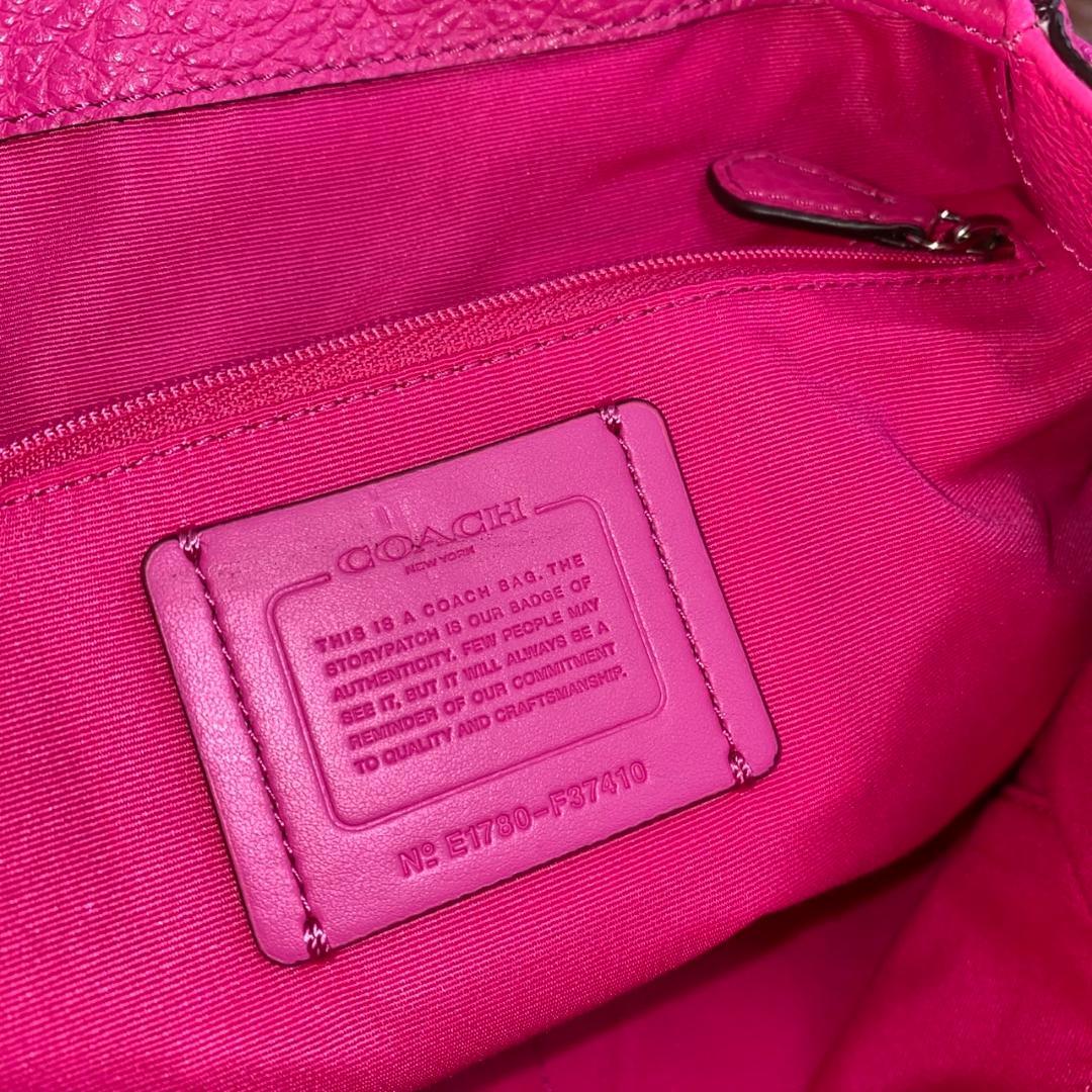 土日価格 COACH コーチ ビリー ペブルドレザー高級 牛革リュックサック