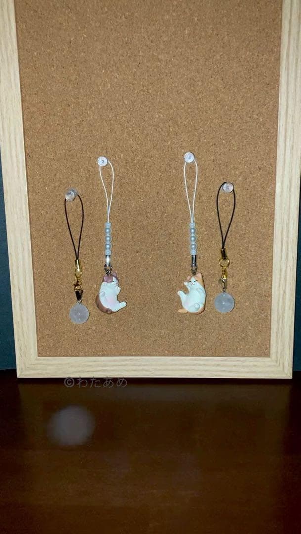 座敷わらしと招き猫の宿るストラップ(キジトラ白) 座敷童子 億万長者 お守り