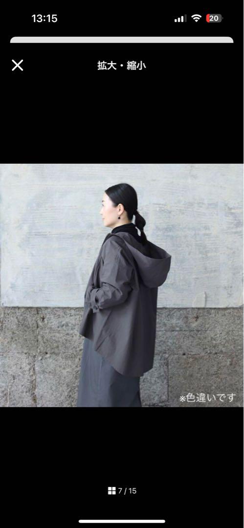 【美品】evam evaコットンフード付きショートコート size2 ベージュ