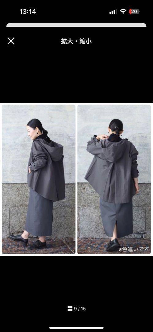 【美品】evam evaコットンフード付きショートコート size2 ベージュ