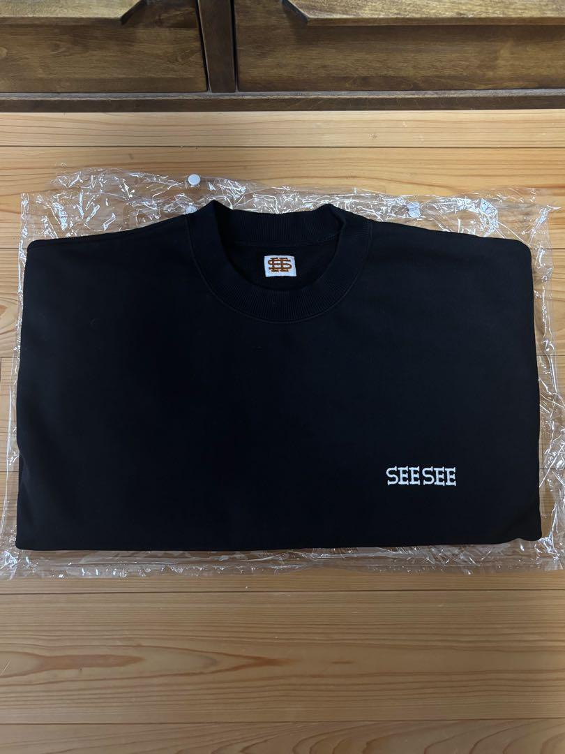 （新作2024）SEE SEE CREW SWEAT【BLACK】サイズXXL