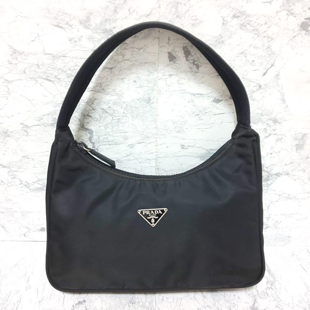 美品】PRADA テスート アクセサリーポーチ 三角ロゴプレート