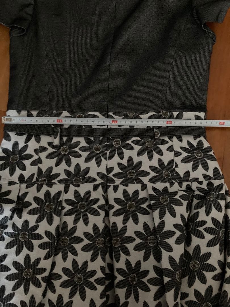 *M'sグレイシー* デニム風ワンピース デイジー柄 38 新品未使用