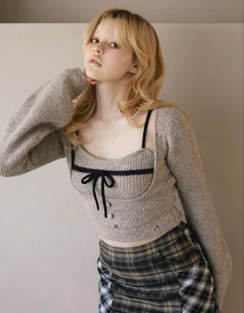 andmary Natalie ribbon set モカ
