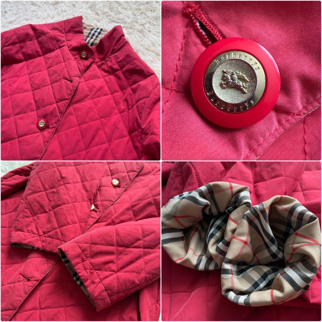 美品 バーバリー リバーシブル キルティングジャケット 金ボタン ノバチェック