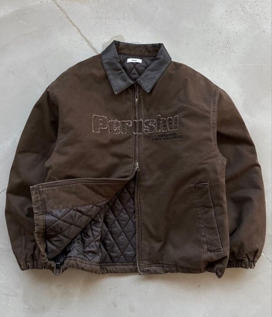 perushu ダブルジップダックブルゾン