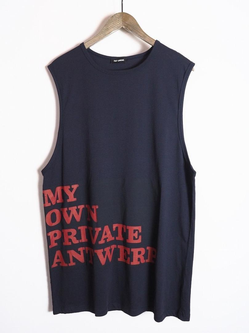 RAF by RAF SIMONS ノースリーブ カットソー RAF SIMONS ラフシモンズ ノースリーブ Tee タンクトップ