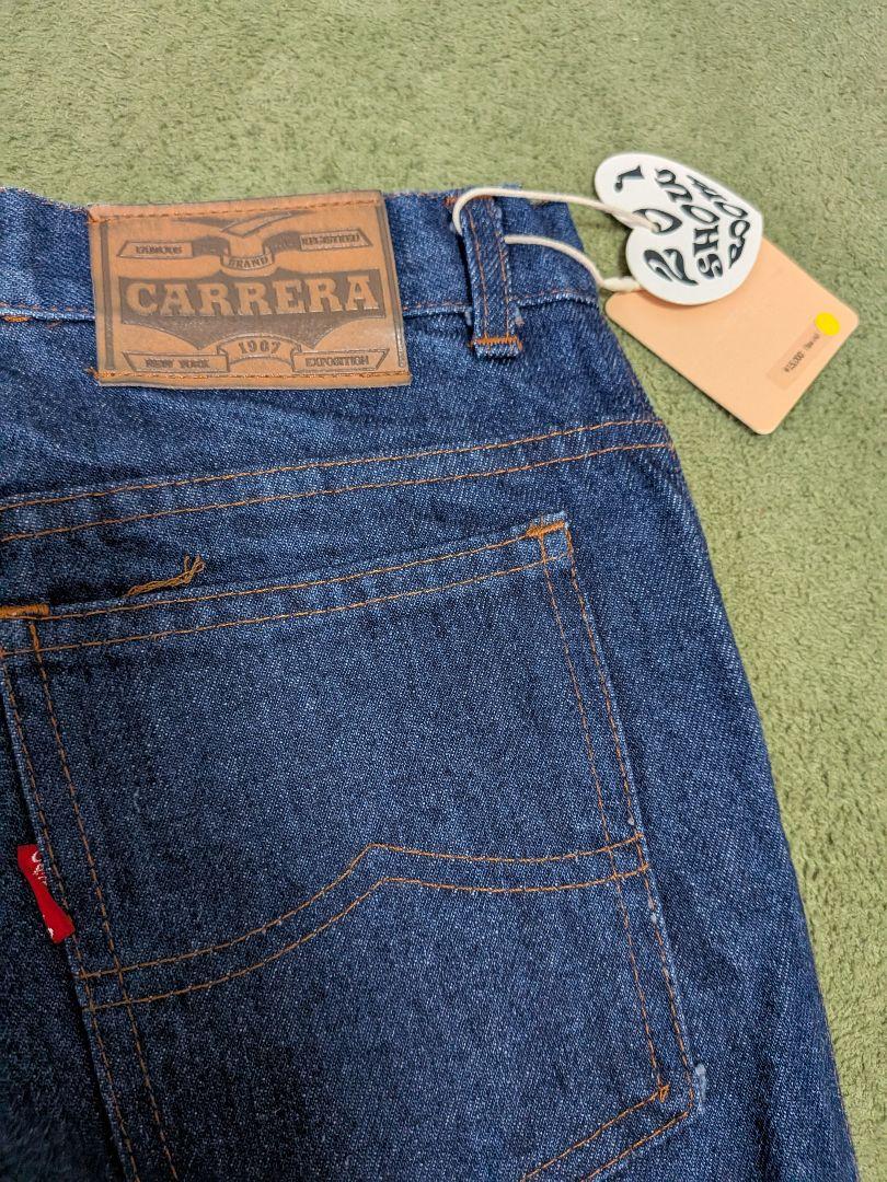 CARREER ダークブルー ストレートデニム　タグ付　サイズ14 CARREER ダークブルー ストレートデニム タグ付 サイズ14 - メルカリ