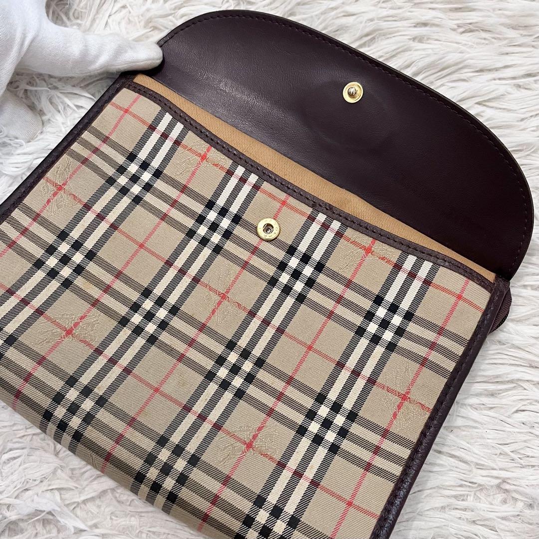 ✨良品✨バーバリー クラッチバッグ ポーチ 小物入れ ノバ
