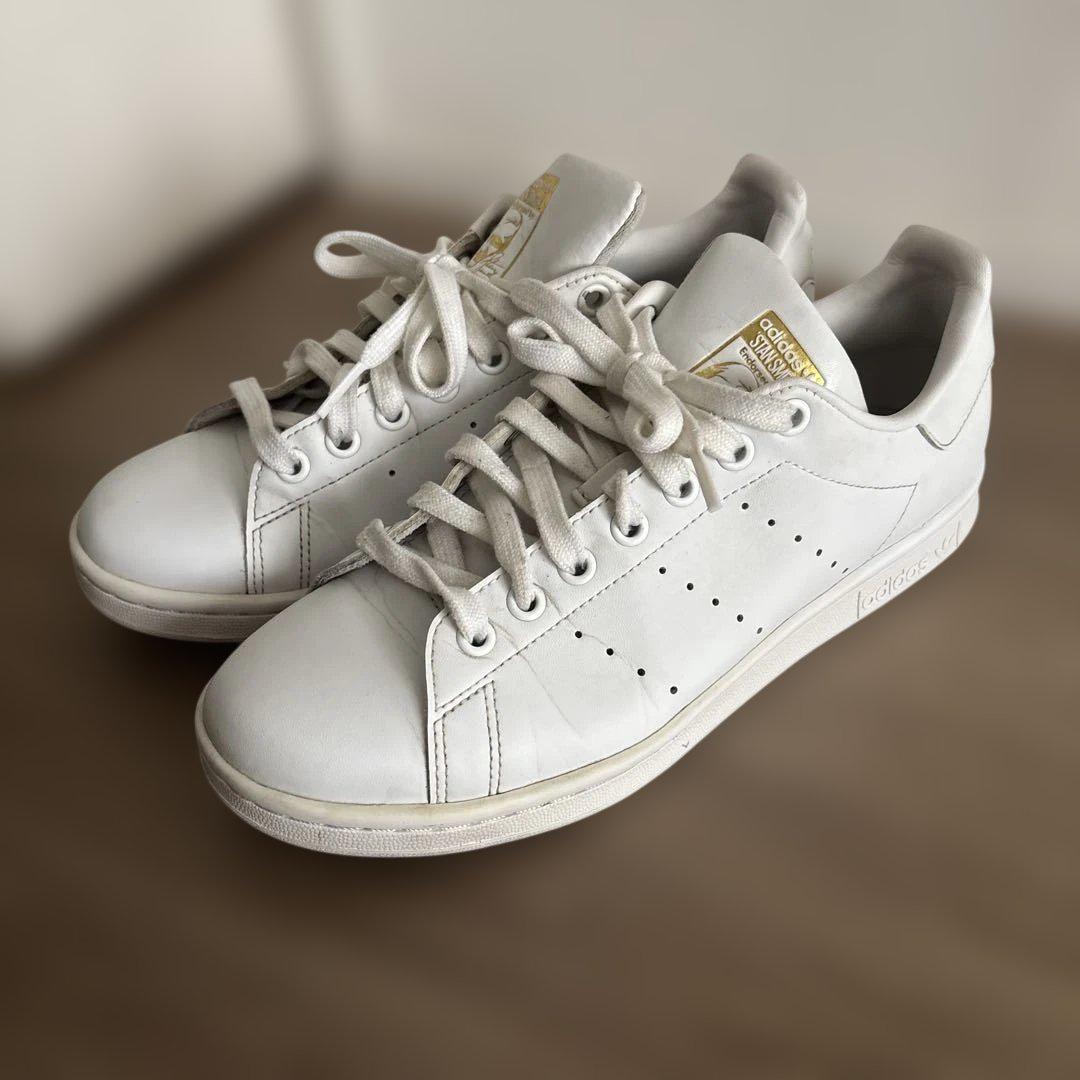 adidas Stan Smith スニーカー ホワイト／ゴールド24cm アディダス スタンスミス ホワイト/ゴールドロゴ刺繍 24cm
