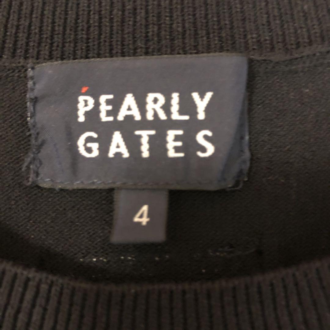 【美品】PEARLY GATES パーリーゲイツ ニットセーター ブラック パーリーゲイツ ブラックニット M - メンズウェア正規 品