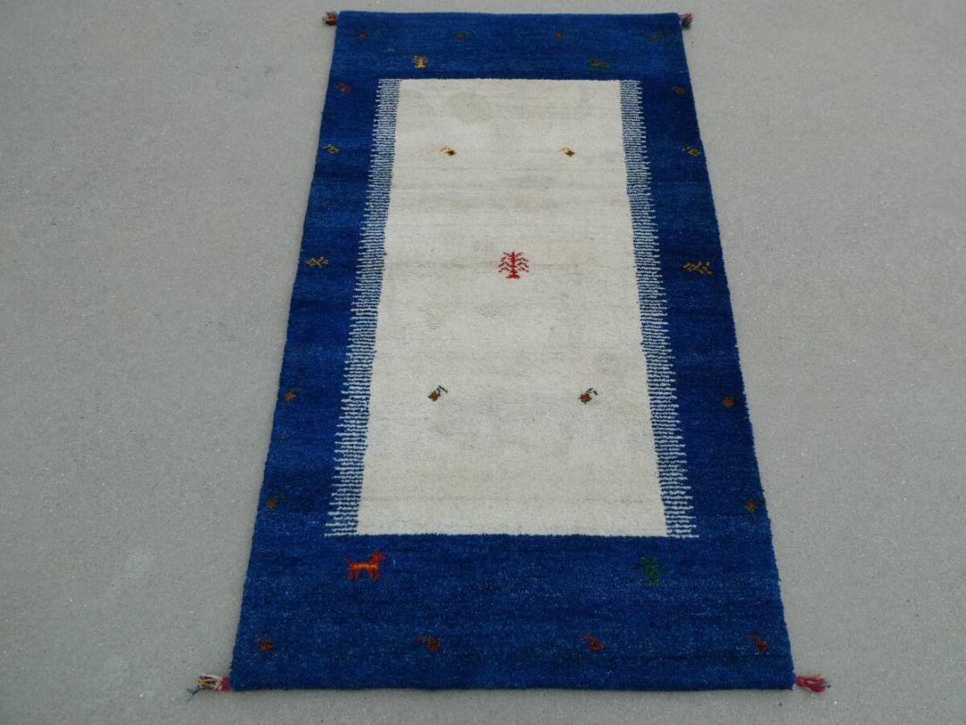 163×91cm　ギャッベ　ペルシャ絨毯　手織り