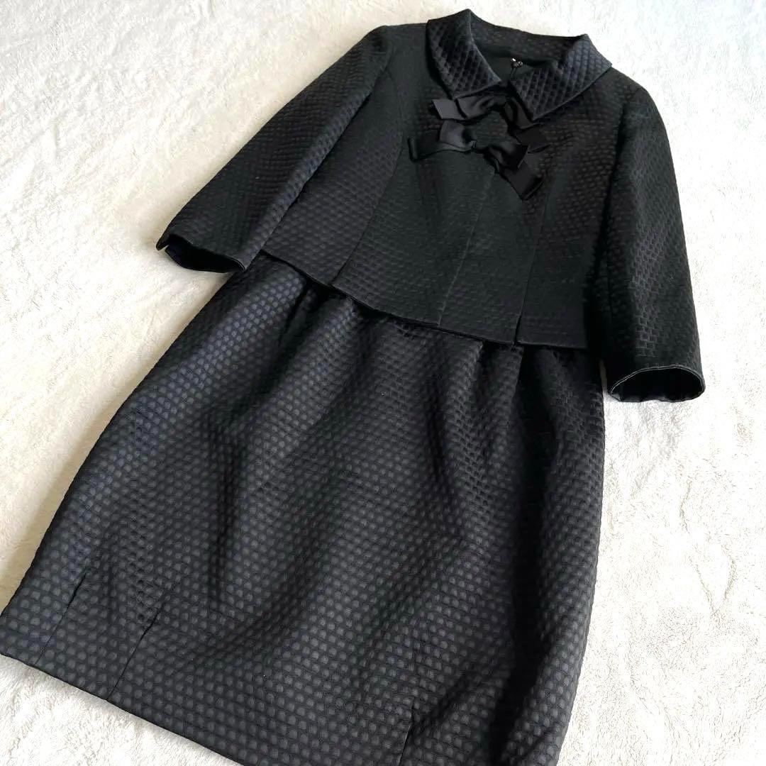 ＊未使用＊皇室御用達【koji watanabe】セットアップ　リボン９ブラック 未使用＊皇室御用達【koji watanabe】セットアップ リボン9