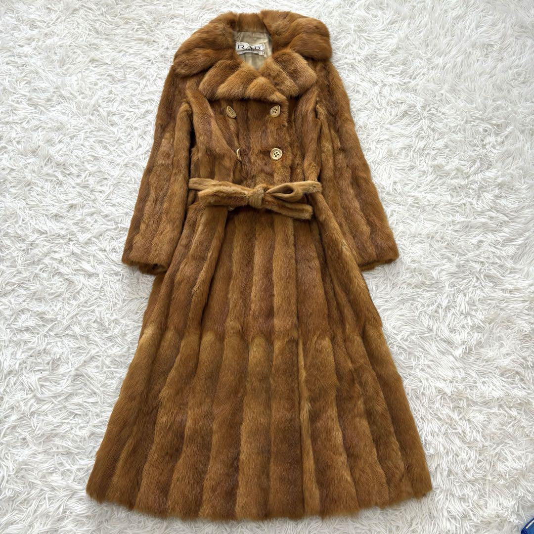希少デザイン】RAD PARIS デミバフミンク フランス製 ロング丈 希少デザイン】RAD PARIS デミバフミンク フランス製 ロング丈