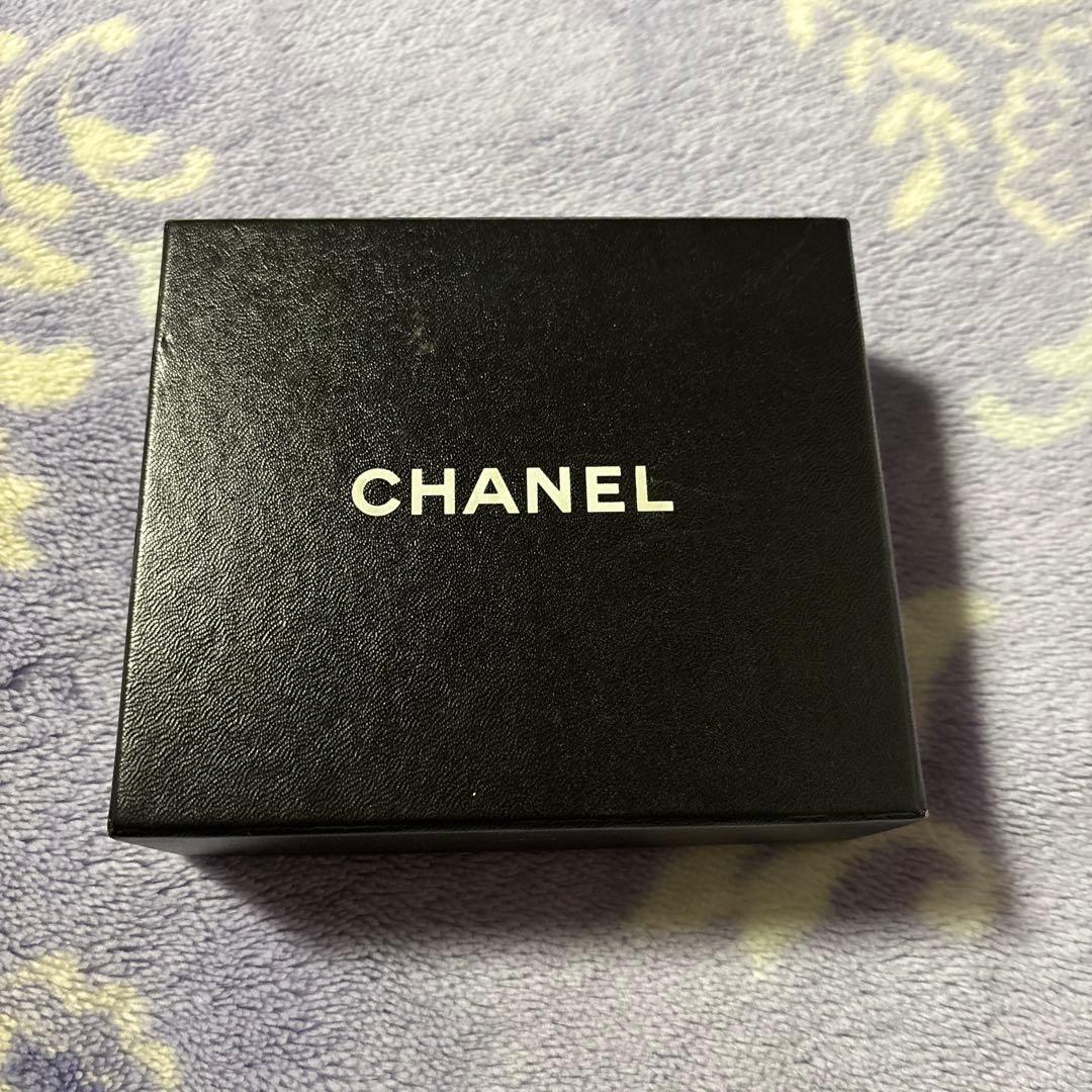 CHANEL 三つ折り財布 ブラック 認証カード付き