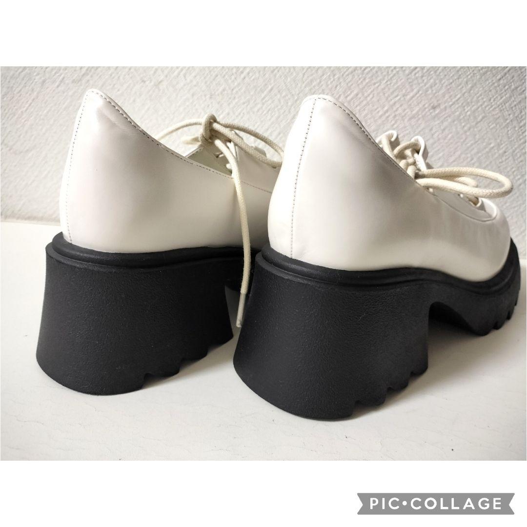 美品★イデムlace up platform loafers編み上げローファーL