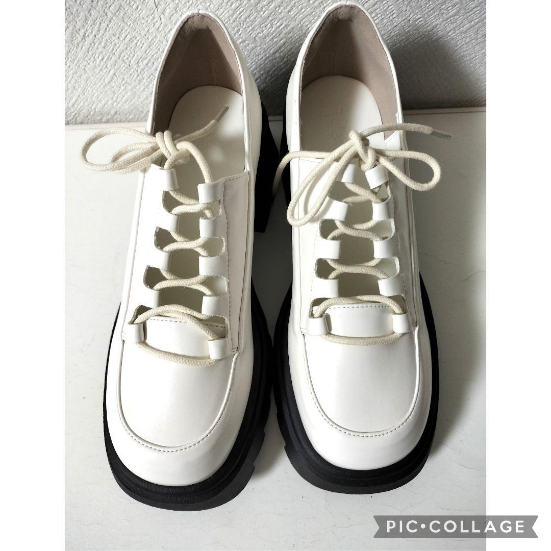 美品★イデムlace up platform loafers編み上げローファーL
