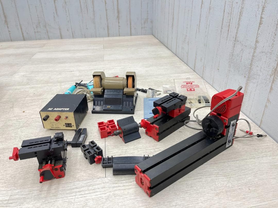 EMCO 卓上ミニ旋盤 パーツ MARUI 電動グラインダー 他 まとめてやや傷や汚れあり