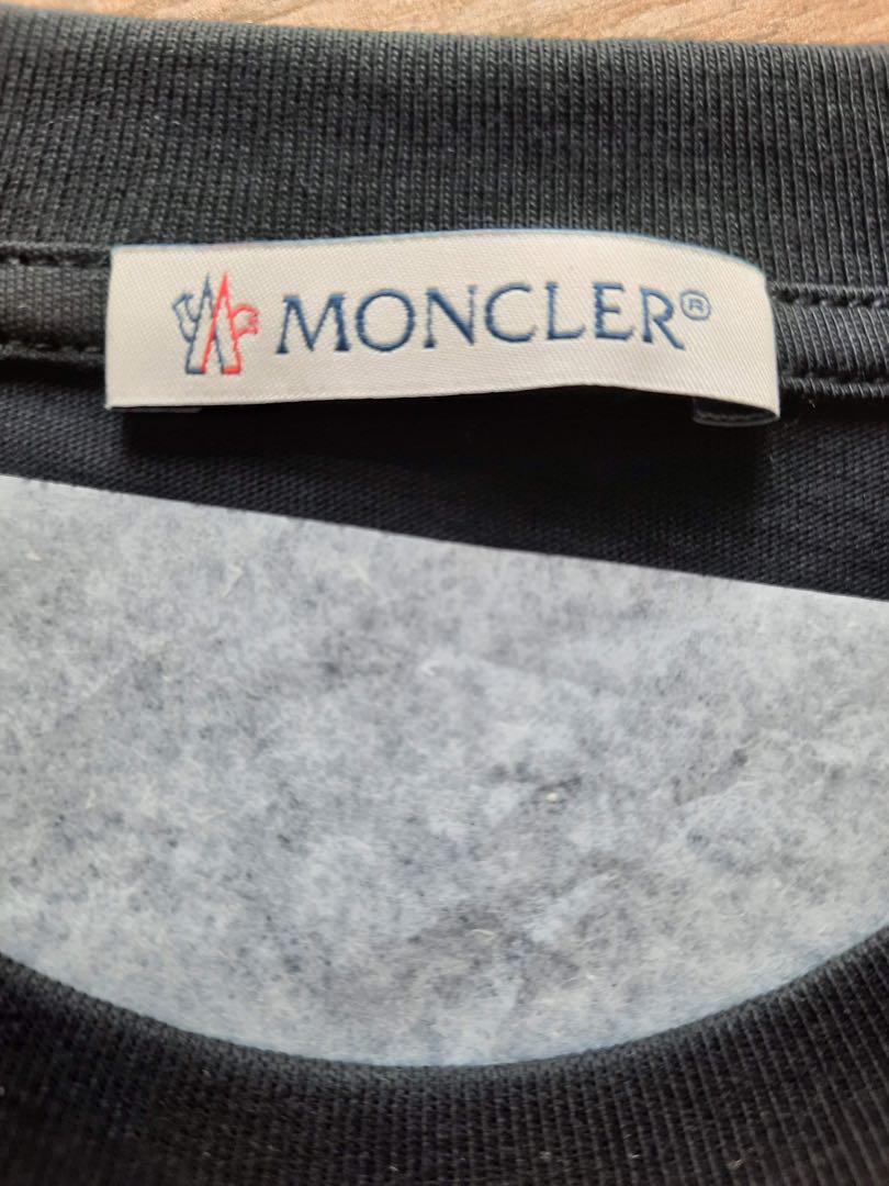 新品 MONCLER 大人気定番ロゴマーク Tシャツ ブラック　14A/Sサイズ