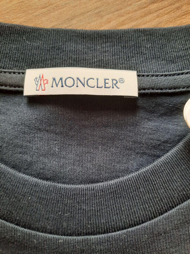 新品 MONCLER 大人気定番ロゴマーク Tシャツ ブラック　14A/Sサイズ