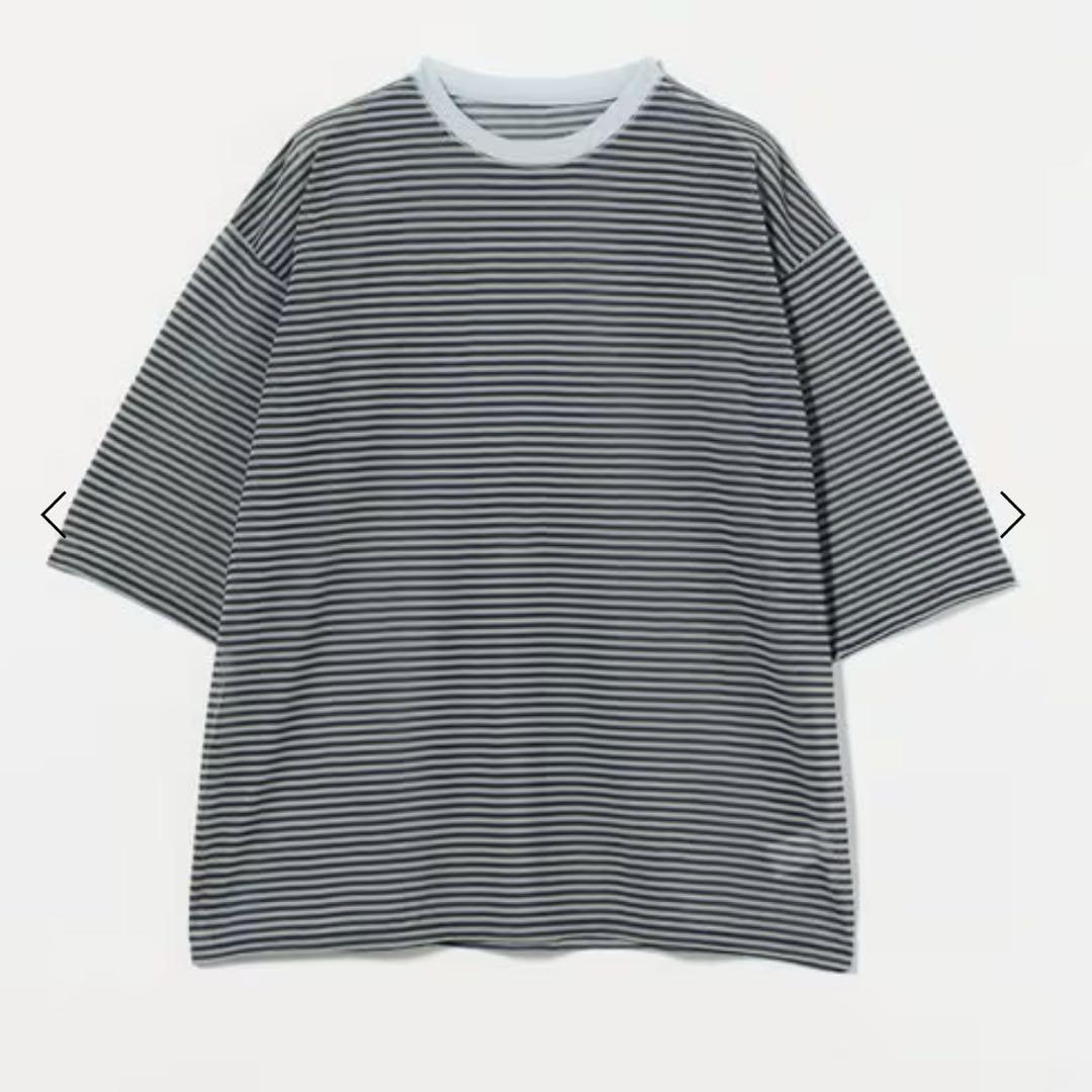 【新品未使用】＜6(ROKU)＞コットンナイロン シアーボーダーTシャツ