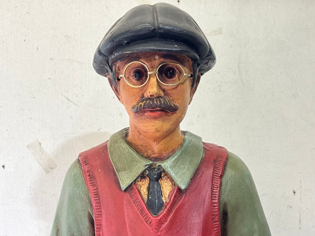 ピーター・ムーク ゴルファー フィギュア70cm アンティーク特大ヴィンテージ