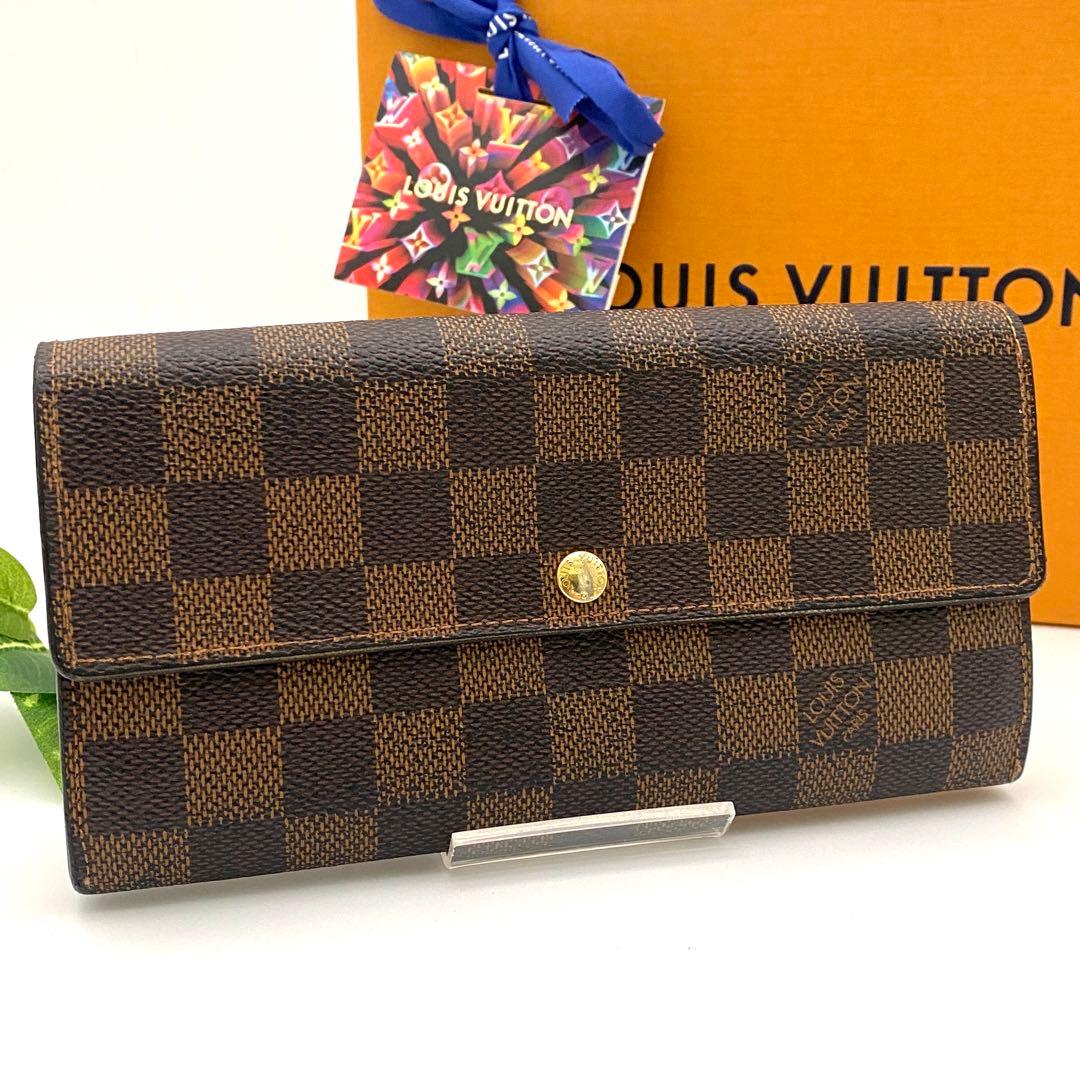 ルイヴィトン ダミエ ポルトフォイユ サラ 二つ折り財布 ブラウン