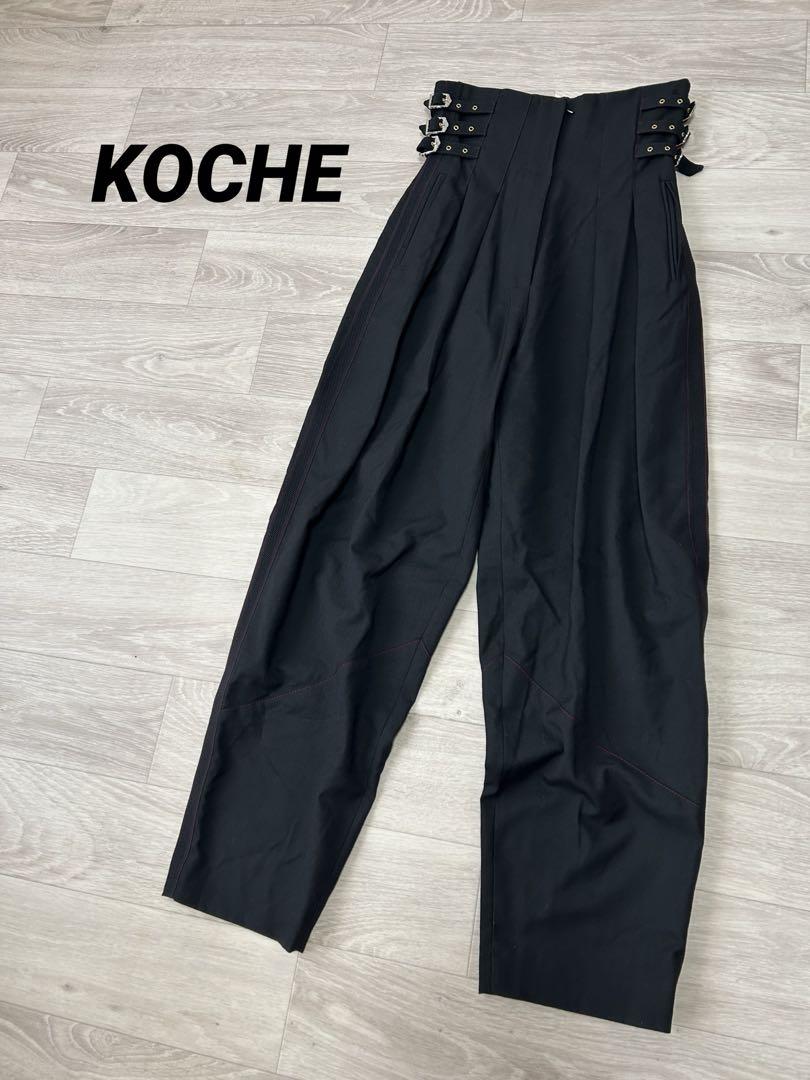 KOCHE コシェ サイドベルト タックパンツ 34