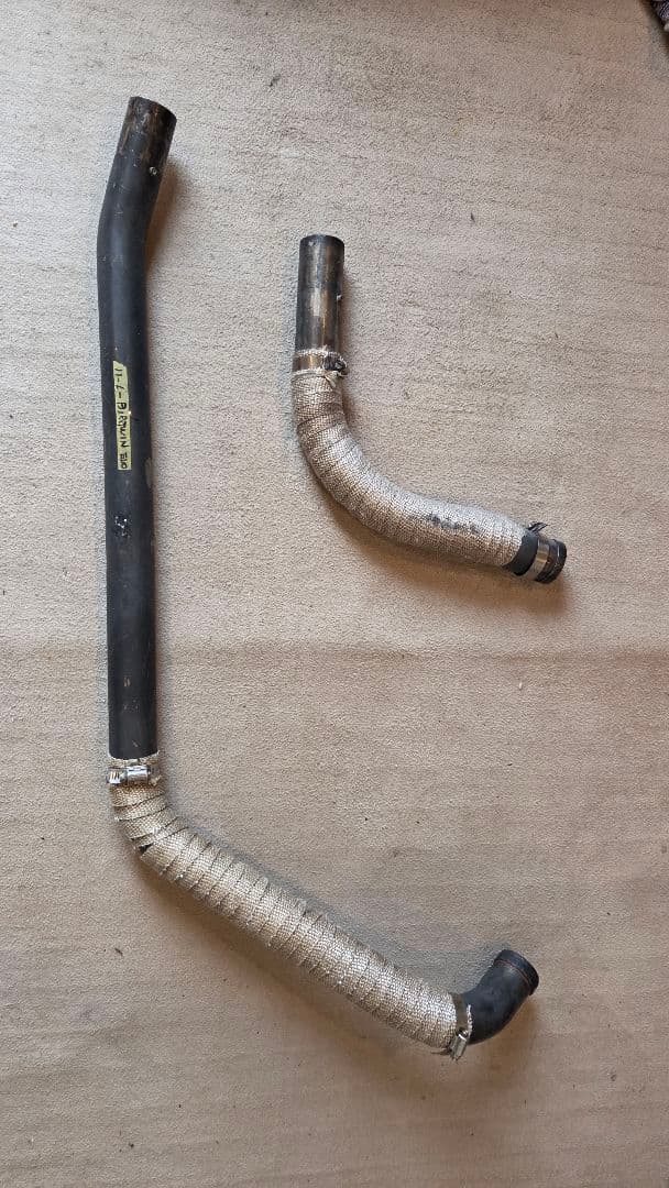 ハーレー エボリューション マフラーセット 耐熱性被覆付き傷や汚れあり