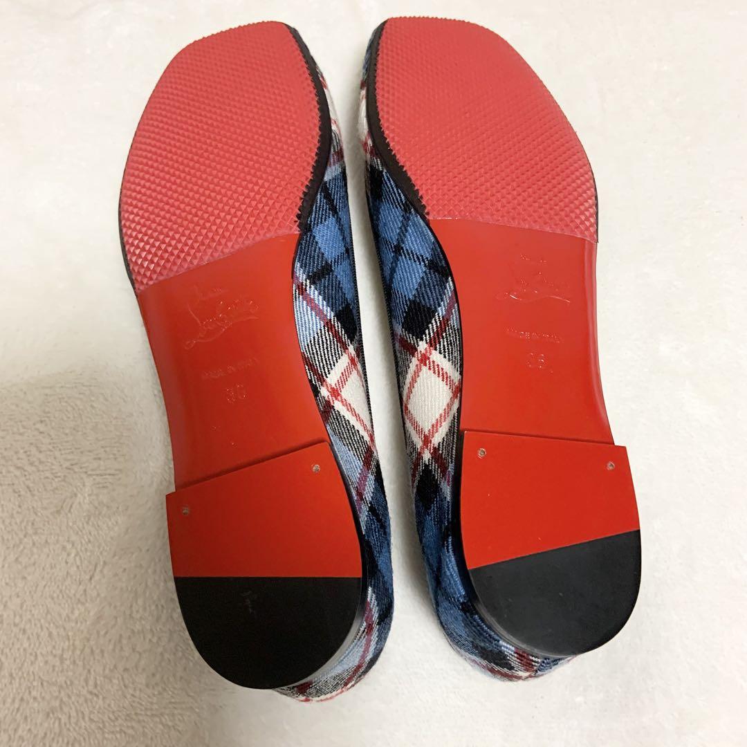 Christian Louboutin チェック柄 フラットシューズ　36