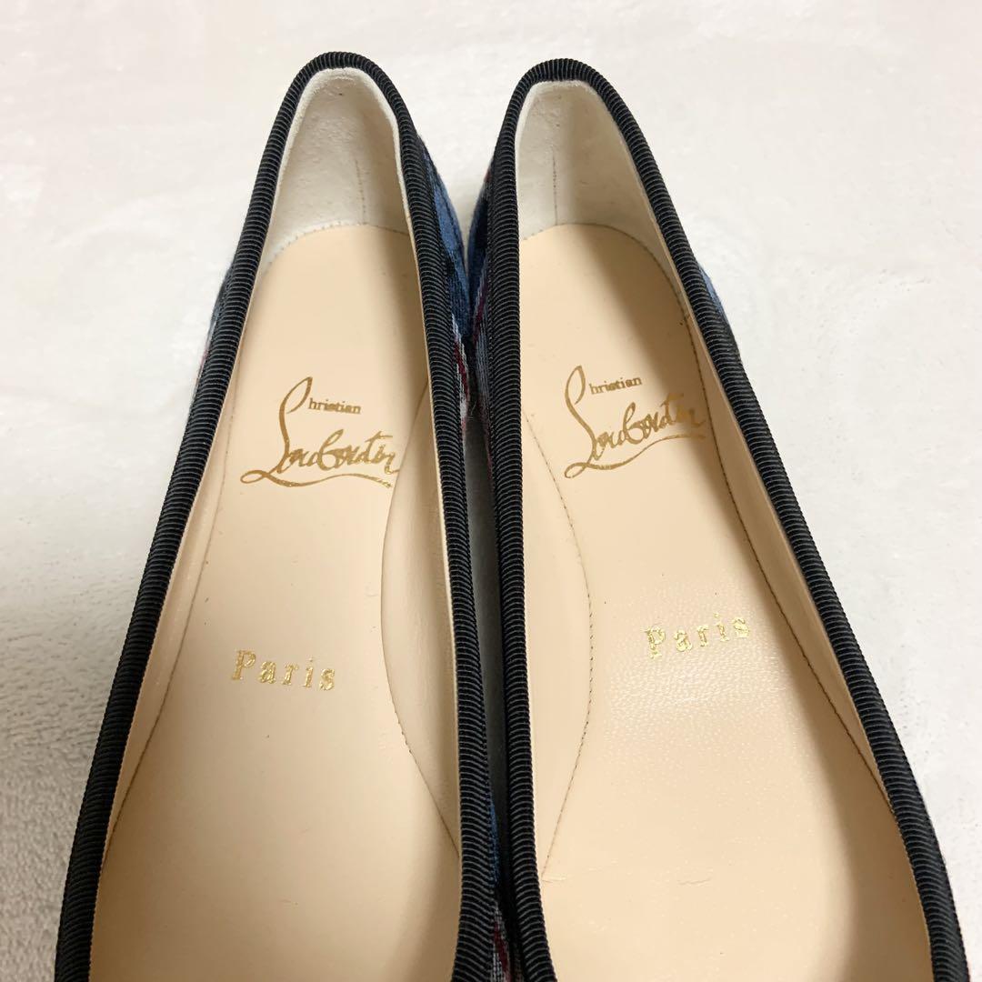 Christian Louboutin チェック柄 フラットシューズ　36
