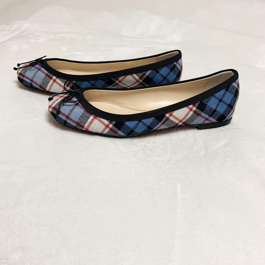Christian Louboutin チェック柄 フラットシューズ　36