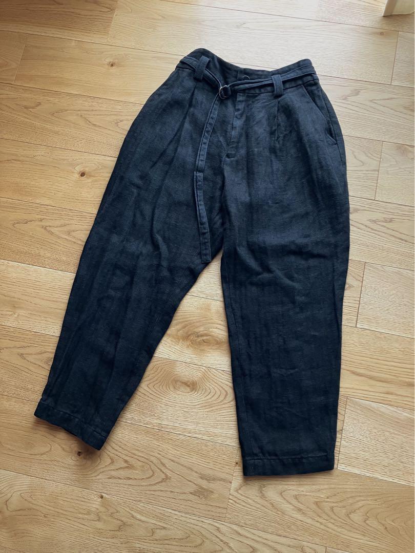 SALUE egg pants herringbone linen サルエ