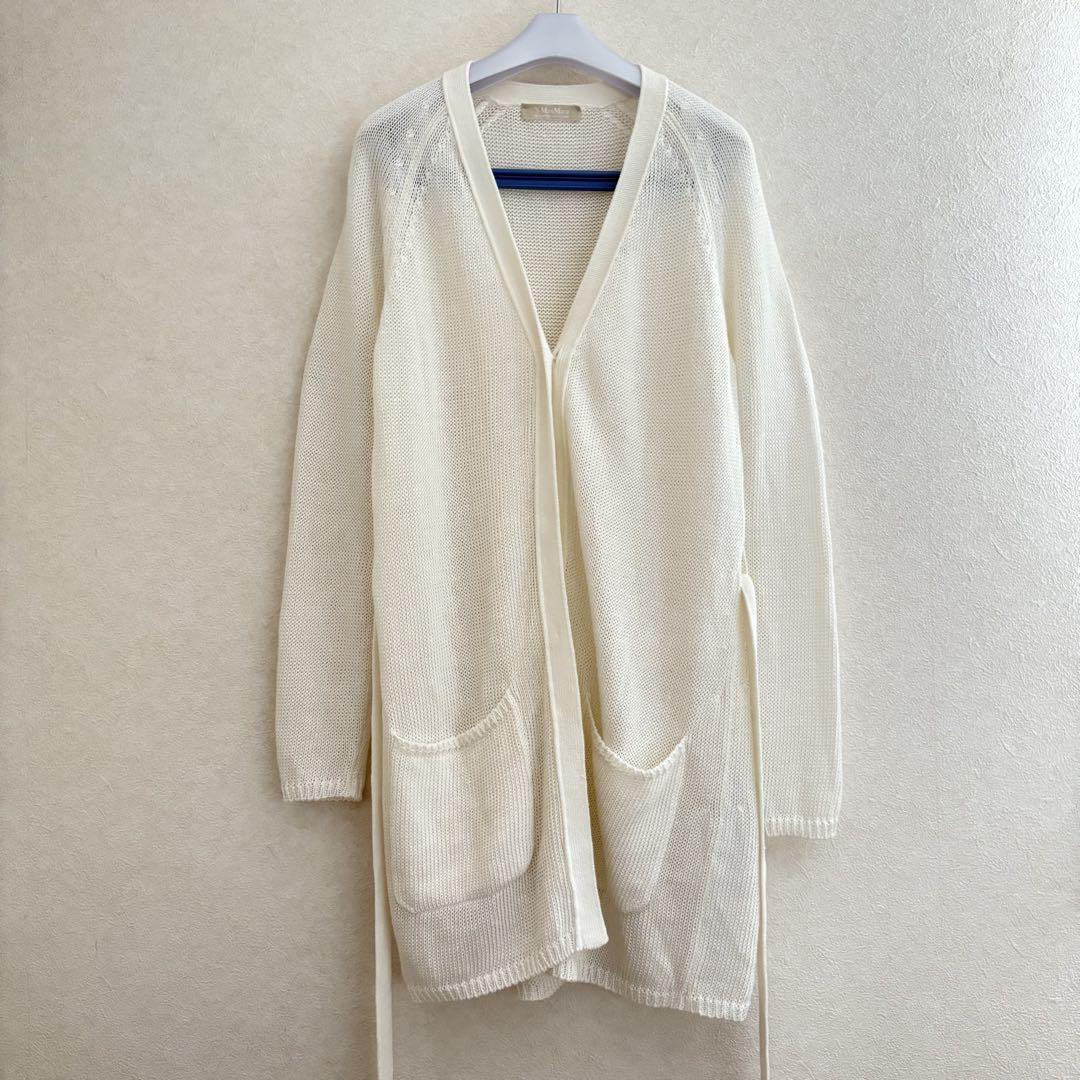 美品　イタリア製　'S MaxMara 　リネン100%　サマーカーディガン 美品 イタリア製 'S MaxMara リネン100% サマーカーディガン