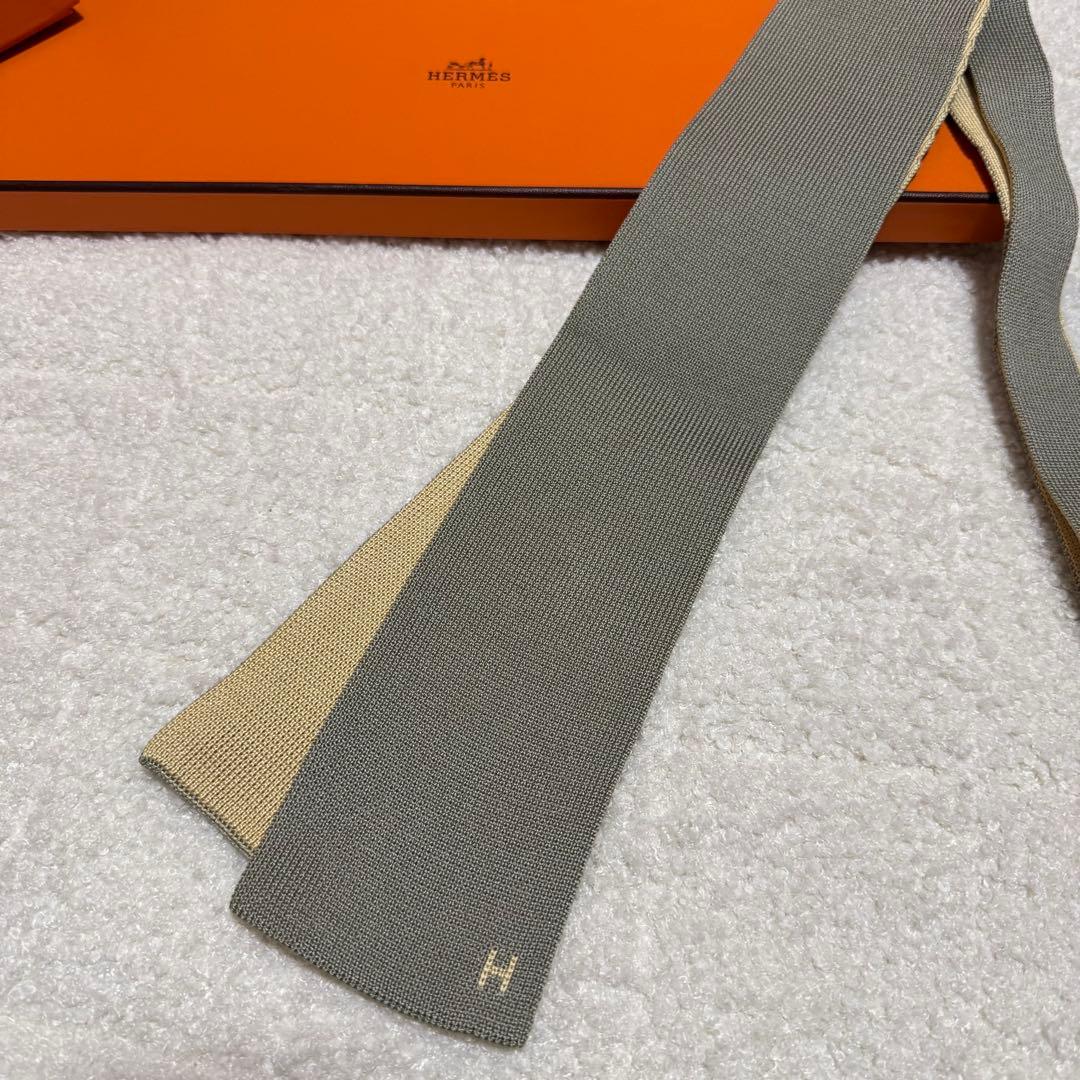 HERMES リバーシブル ニットネクタイ ヴィンテージ