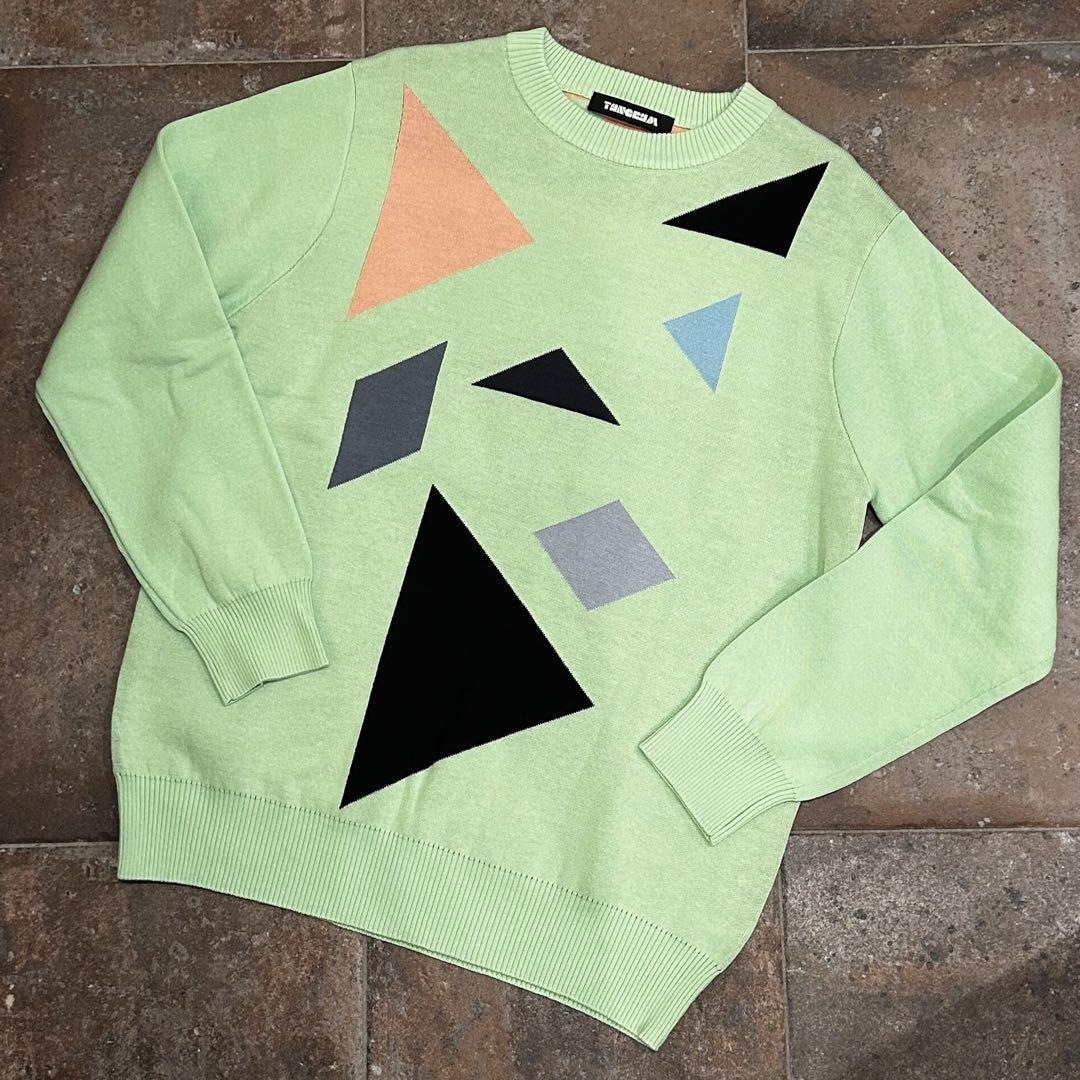 TANGRAM パズル柄ニット タングラム 熊谷隆志 ゴルフウェア TANGRAM パズル柄ニット タングラム 熊谷隆志 ゴルフウェア