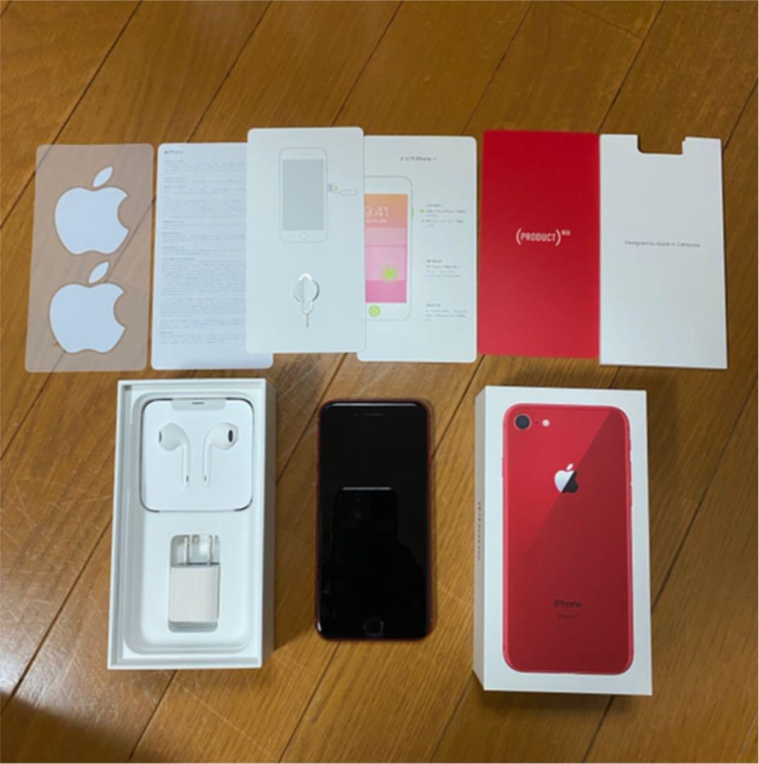 iPhone8 SIMフリー 付属品未使用 YtJWN-m32148985643 64GB レッド 人気HOT