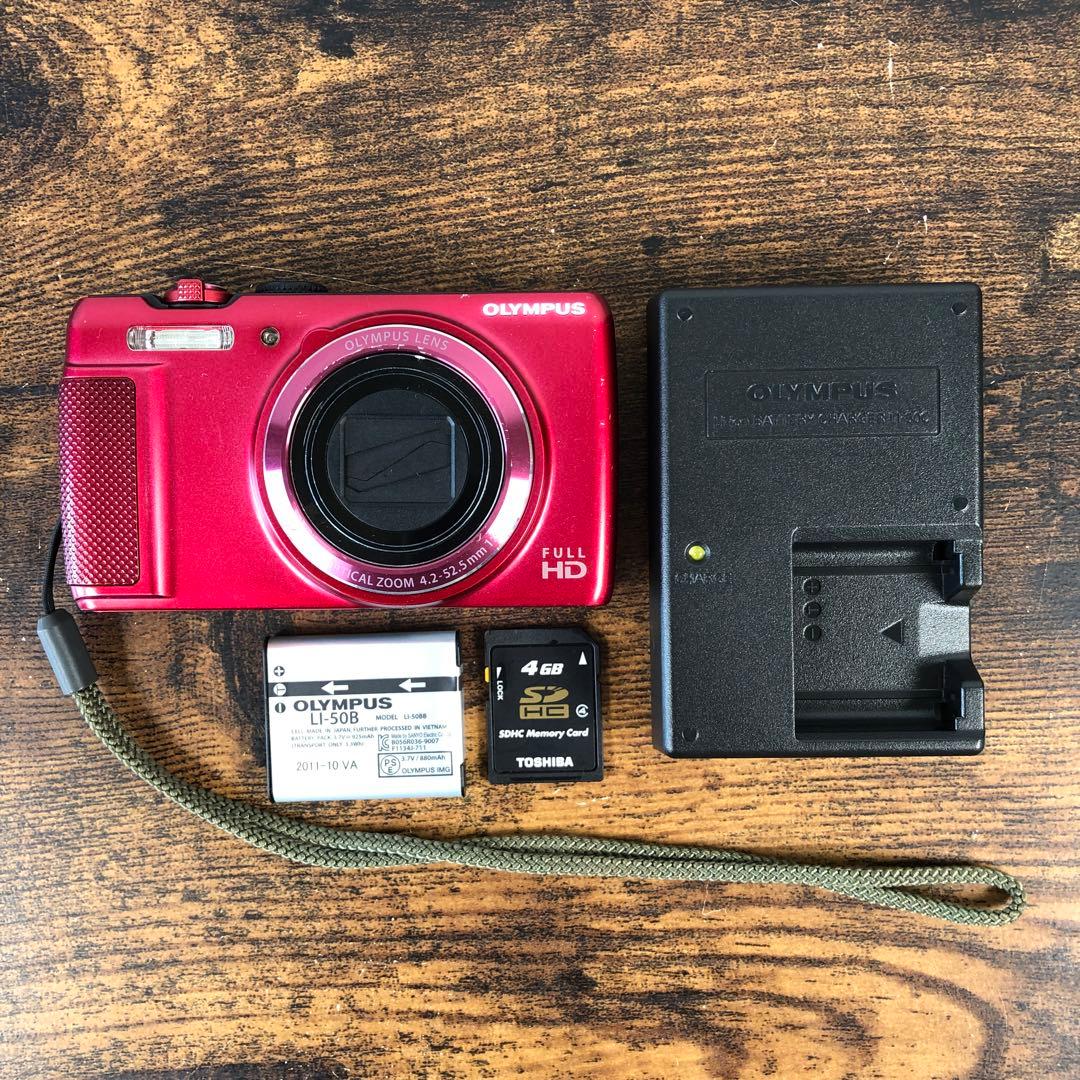 OLYMPUS デジタルカメラ SH-21 レッド