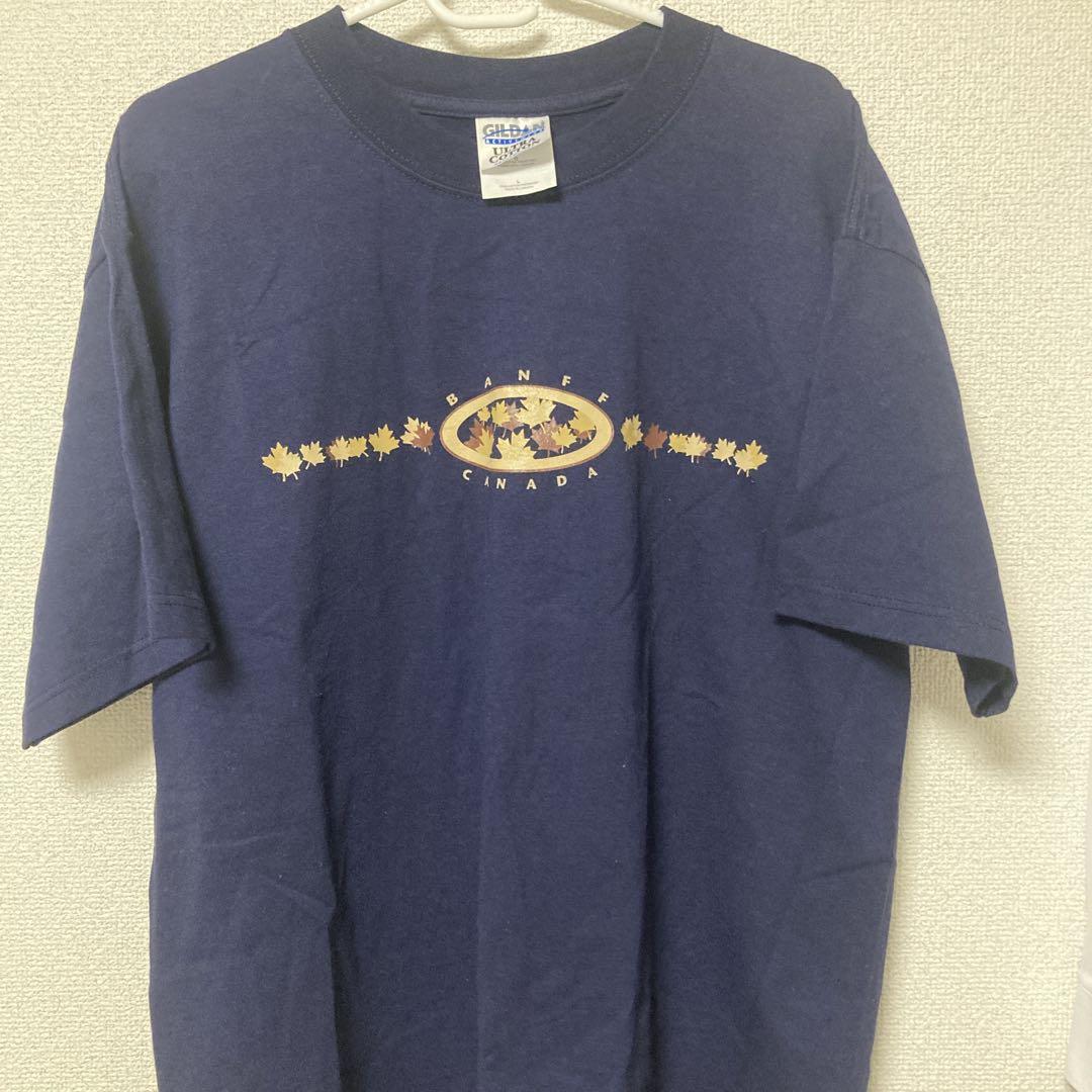 BANFF CANADA プリント Tシャツ ネイビー