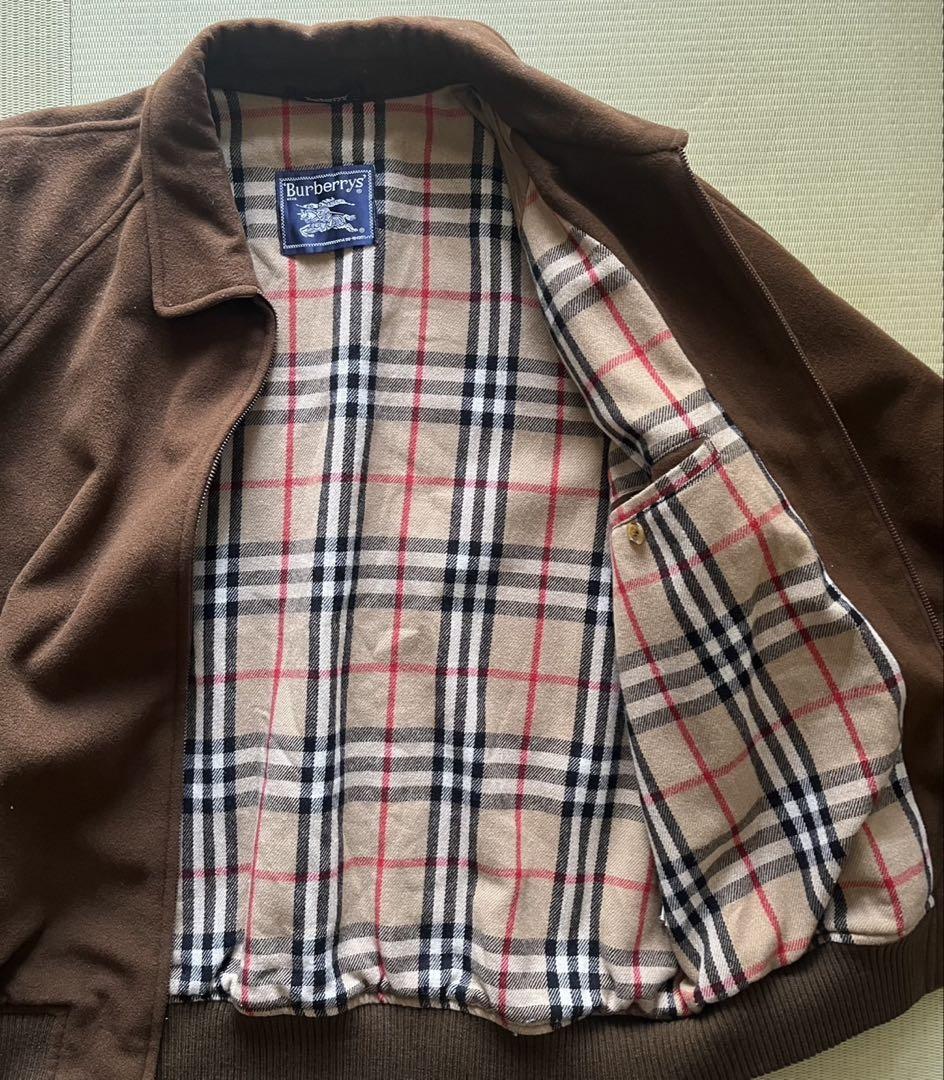 80's Old Burberry ブラウンウールジャケット