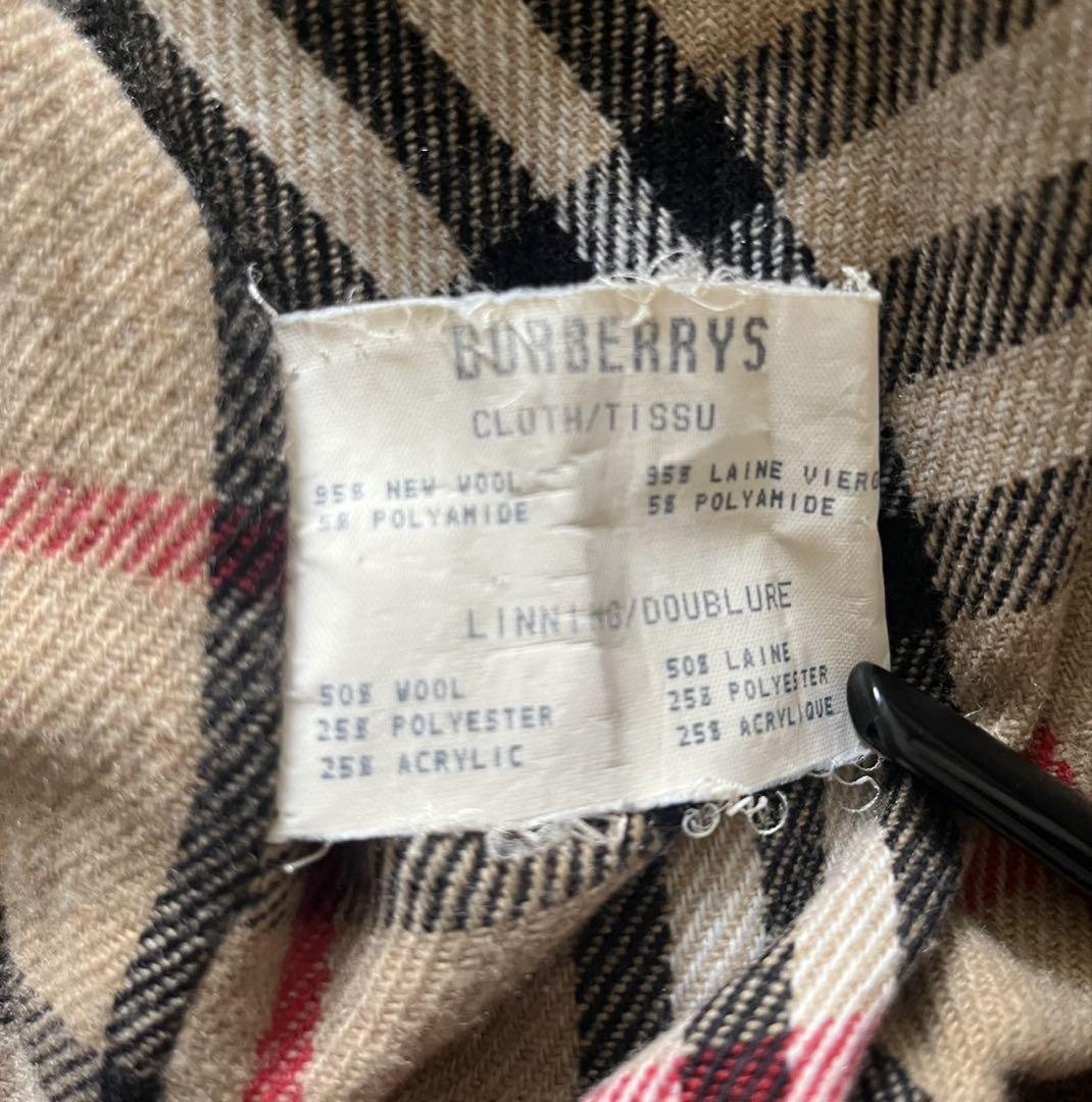 80's Old Burberry ブラウンウールジャケット