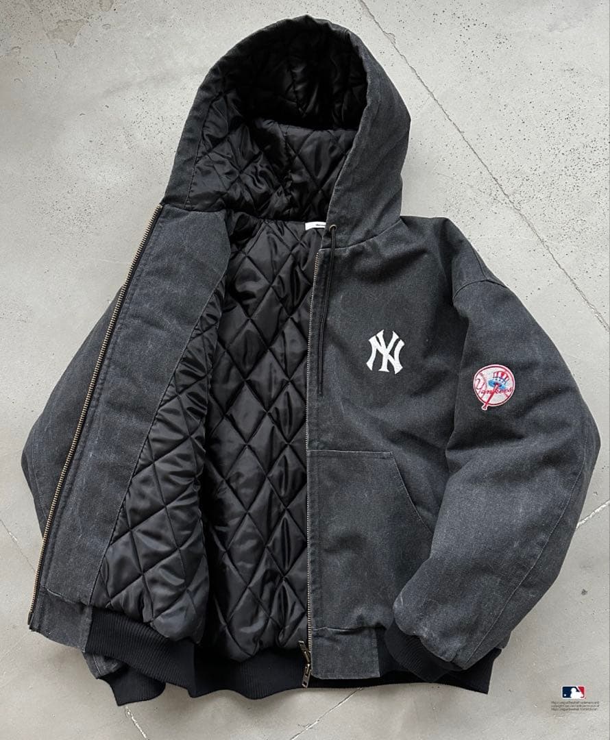 Perushu × MLB コラボ中綿キルティングダックフードブルゾンM・Perushu